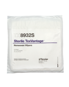 TX8932S TexVantage 12"x12" sterile polyester/cellulose wipers