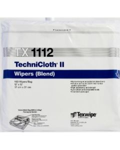 TX1112 Texwipe TechniCloth II 12"x12" Cleanroom Wipers