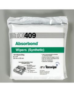 TX409 Texwipe Absorbond 9"x9" Cleanroom Wipers