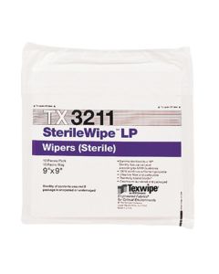 TX3211 Texwipe SterileWipe LP 9"x9" Cleanroom Wipers