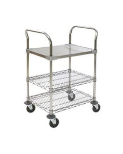 Ceanroom Utility Cart - Solid Shelf
