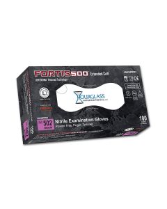 Fortis500 Extended Cuff Nitrile Exam Gloves