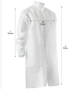AlphaPro AlphaGuard Frocks with: Reglan Sleeves, Elestic Wrist, Snap close