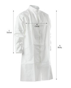 AlphaPro ComforTech Frocks with: Raglan Sleeve, Elastic Wrist, and Zip Close