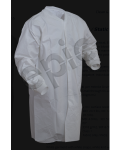 White microporous cleanroom frock,