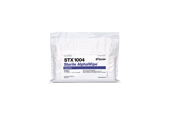 STX1004 Texwipe Sterile AlphaWipe 4"x4" polyester wipers