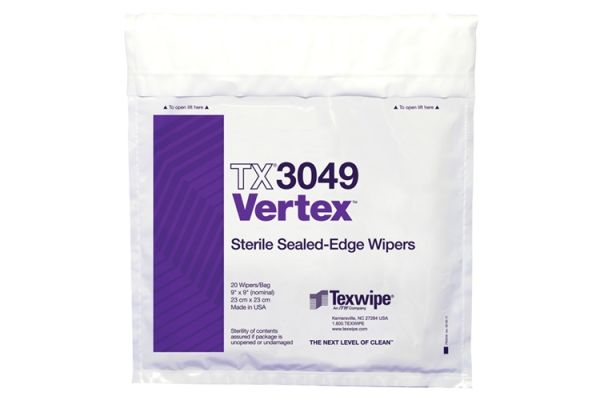 TX3049 Texwipe Sterile Vertex 9"x9" Cleanroom Wipers