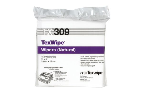 TX309 TexWipe Cotton 9"x9" Cleanroom Wipers