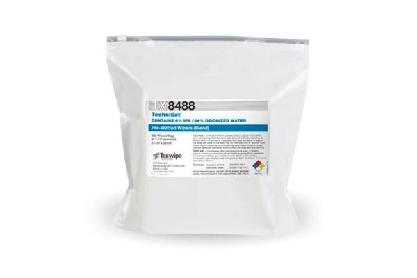 TX8488 Texwipe TechniSat 9"x11" Cleanroom Wipers 6% IPA