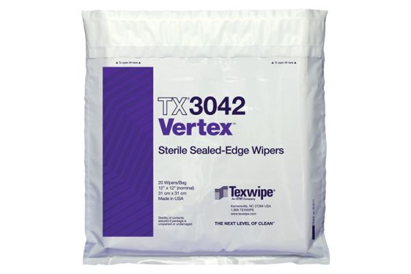 TX3042 Texwipe Sterile Vertex 12"x12" Cleanroom Wipers