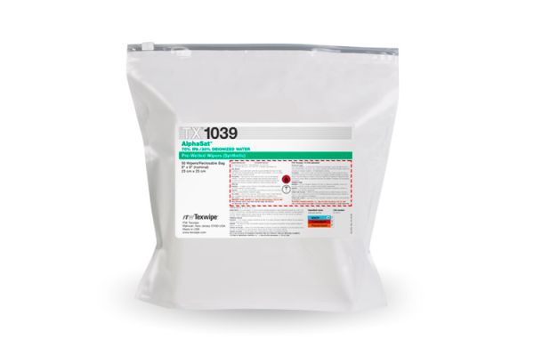 TX1039 Texwipe AlphaSat 9"x9" Cleanroom Wipers 70% IPA