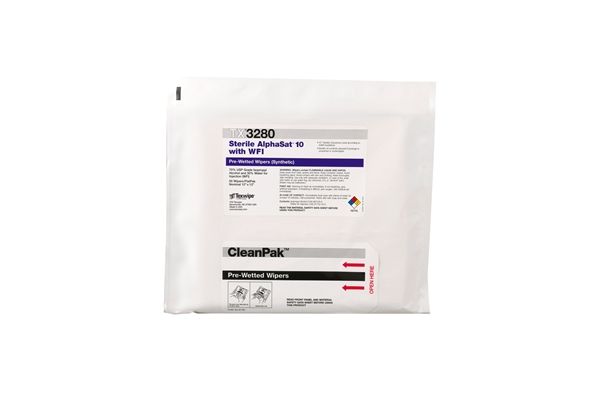 TX3280 Texwipe Sterile AlphaSat 12"x12" Cleanroom Wipers 70% IPA