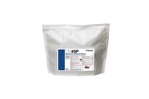TX49P Texwipe Vertex 9"x9" Cleanroom Wipers 70% IPA