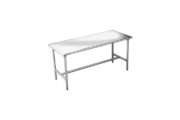 24" Width 16 Gauge Worktables with 304 Stainless Steel Flat Top