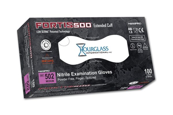 Fortis500 Extended Cuff Nitrile Exam Gloves