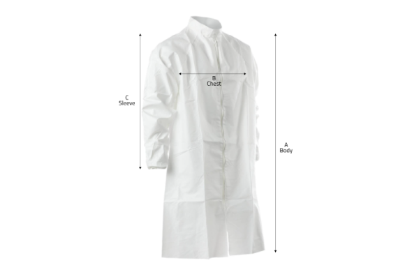 AlphaPro ComforTech Frocks with: Raglan Sleeve, Elastic Wrist, and Zip Close