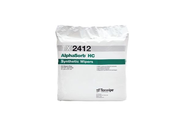 TX2412 Texwipe AlphaSorb HC 12"x12" Cleanroom Wipers